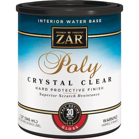 Zar Aqua Gloss Water-Based Interior Polyurethane, 1 Qt. 32412